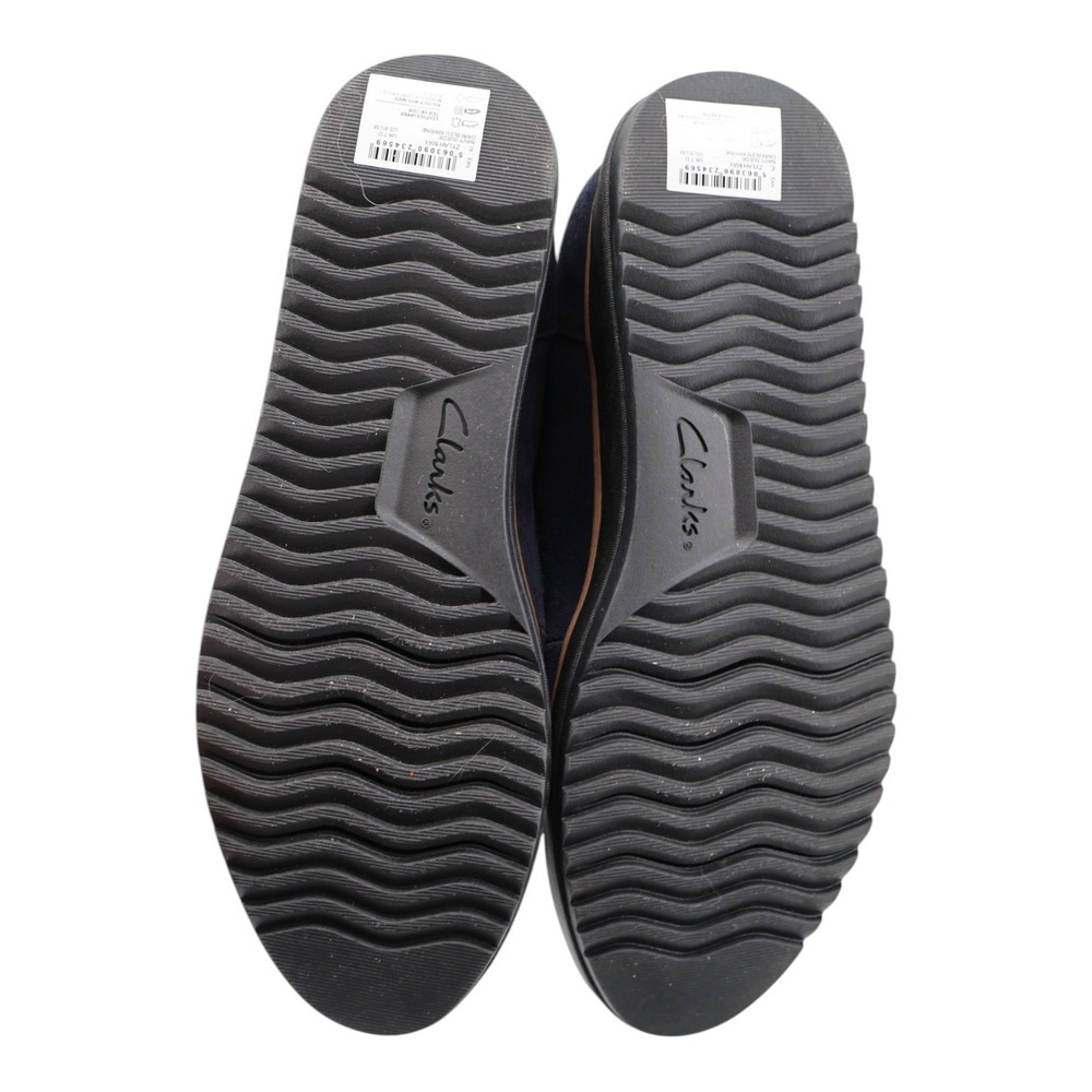 Clarks‎ Zylah May Navy Suede Chain Loafers Platform Comfort Shoes NIB 9.5M - Picture 5 of 8